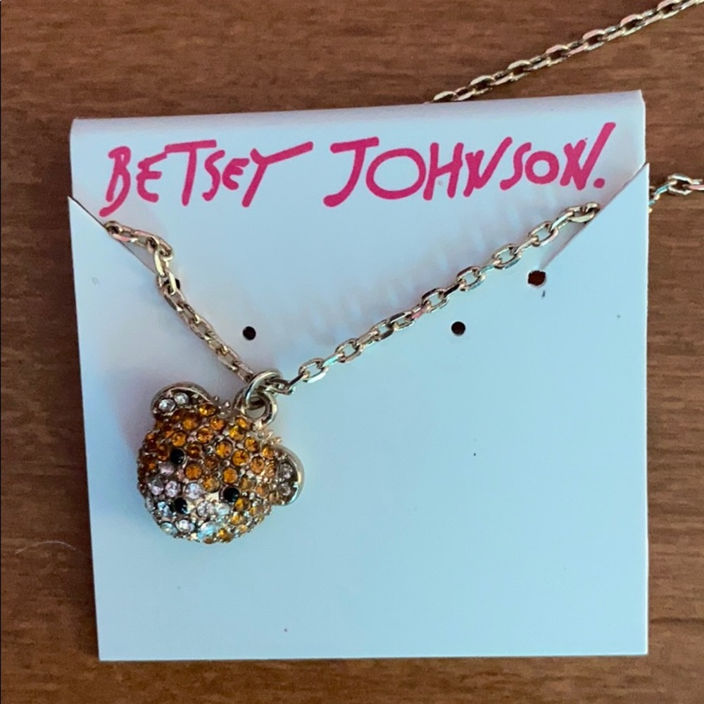Betsey Johnson Teddy Bear Necklace